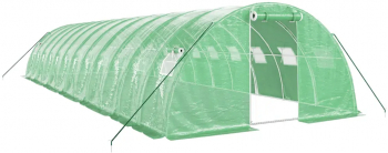 vidaXL Sera cu cadru din otel verde 48 m and sup2 12x4x2 m 