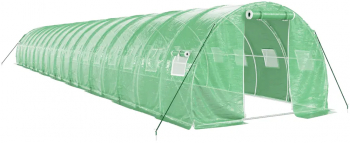 vidaXL Sera cu cadru din otel verde 54 m and sup2 18x3x2 m 