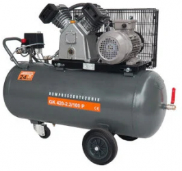 Compresor de aer profesional cu piston - 2 2kW 420 L/min 10 bari - Rezervor 100 Litri - WLT-PROG-420-2.2/100A 
