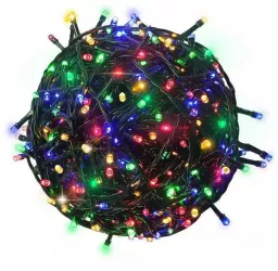 Instalatie De Craciun Liniara SIKS 100 m 1000 LED -uri Cu 8 Jocuri de Lumini Pentru Exterior/Interior Fir Verde Inchis Multicolora 