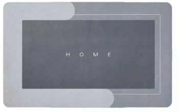 Covor de Baie Antiderapant SIKS Model &bdquo Home&rdquo Dreptunghiular 80 x 50 cm Gri