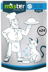 Hrana umeda pentru pisici Master Peste in sos 24x80 g 
