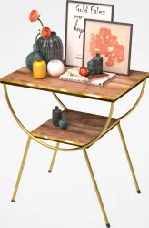 Masuta etajata cu banda aurie Zigon walnut pal EHA 