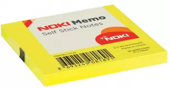 Notite adezive Noki 75 x 75 mm galben 100 file/set 