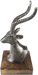 Figurina Ren lemn aluminiu 10x8x18 cm 