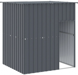 vidaXL Cusca caine cu acoperis antracit 165x153x181 cm otel galvanizat