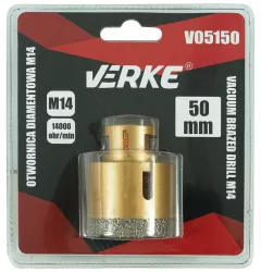 Carota diamantata pentru piatra gresie si beton 50mm M14 V05150 Verke 