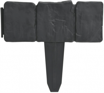 Gard din plastic cu aspect de piatra 41 buc 10 m 