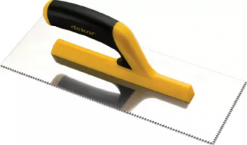 Gletiera profesionala Dekor cu zimti mici otel maner ergonomic 300 x 120 mm 