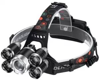 Lanterna frontala de cap T6 led cu 4x Q5 zoom 1-2000x 18A KD1248 KraftDele 