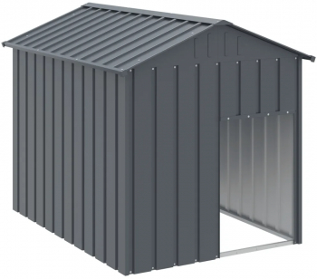vidaXL Cusca caine cu acoperis antracit 117x153x123 cm otel galvanizat
