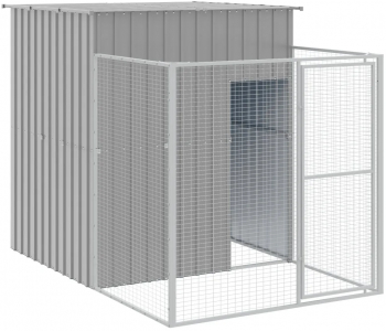 vidaXL Cusca de caine and tarc gri deschis 165x251x181cm otel galvanizat 