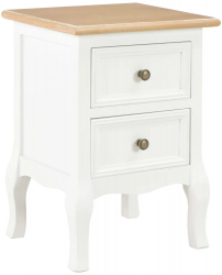 vidaXL Noptiera 2 buc. alb 35 x 30 x 49 cm MDF 