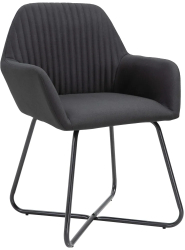 vidaXL Scaune de bucatarie 4 buc. negru material textil 