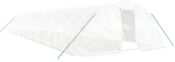 vidaXL Sera cu cadru din otel alb 90 m and sup2 18x5x2 3 m 