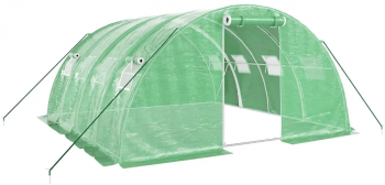 vidaXL Sera cu cadru din otel verde 16 m and sup2 4x4x2 m 