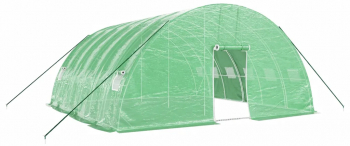 vidaXL Sera cu cadru din otel verde 36 m and sup2 6x6x2 85 m 