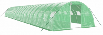 vidaXL Sera cu cadru din otel verde 80 m and sup2 20x4x2 m 