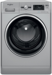 Mașina de spălat rufe Whirlpool profesională AWG 1114SD, 11 kg, 1400 RPM, Inverter, 6th Sense, FreshCare+, Steam Refresh, Argintiu