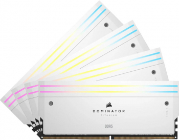 Memorie Corsair Dominator Titanium RGB White 64GB 6400MHz CL32 Quad Channel Kit 