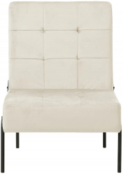 vidaXL Scaun de relaxare 65x79x87 cm alb crem catifea 