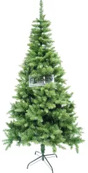Brad artificial de Craciun clasic pentru interior/exterior inaltime 210 cm diametru 106 cm 663 ramuri Flippy verde suport metalic in 