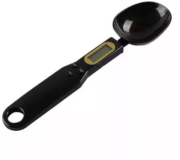 Cantar Digital SIKS Pentru Ingrediente In Forma De Lingura Functie Tara Functie Hold Afisaj Digital Precizie 0.1 Maxim 500 gr Negru