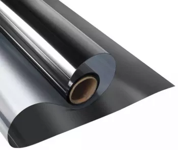 Folie Reflexiva SIKS Pentru Geamuri Interioare Cu Efect De Oglinda Protectie Solara UV 60x300cm Negru/Argintiu