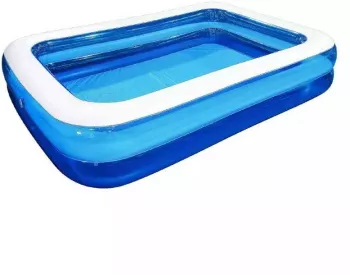 Piscina Gonflabila Dreptunghiulara SIKS Pentru Exterior 200x150x50 Cm Albastru/Alb 