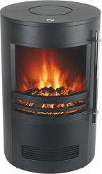 Semineu electric 2000w 2 trepte incalzire termostat efect Flacara Reala cuplabil individual rotund 
