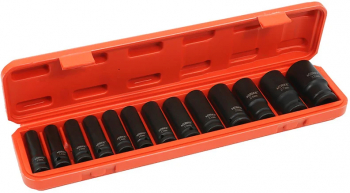 Set trusa chei tubulare impact lungi ½ 13 piese 10-32mm intarite pistol impact V39466 