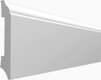 Plinta lavabila Polimer rigid rezistenta la apa si impact FDS100 lungime 2.4 m inaltime 10 cm alb 