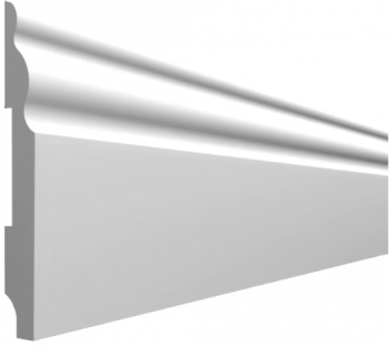 Plinta lavabila Polimer rigid rezistenta la apa si impact FDS120 lungime 2.4 m inaltime 12 cm alb 