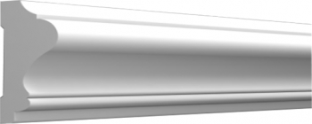 Brau decorativ din duropolimer Lavabil Profil ornamental perete 240x2x0.8 cm Alb 