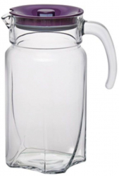 Carafa din sticla cu capac mov 1.7L PASABAHCE Luna 