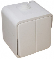 Comutator PT alb monobloc 