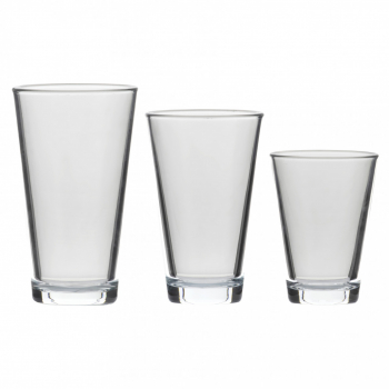 Set 18 pahare 200ml 300ml 410ml sticla DOMOTTI Livia 