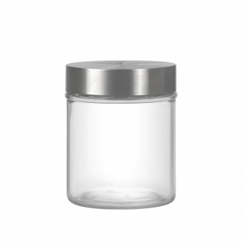 Borcan depozitare cu capac inox 0.7L rotund DOMOTTI Milos 
