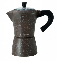 Espressor aragaz 6 cesti 300ml aluminiu maro AMBITION Arras 