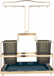 Organizator bucatarie TRENDY and rsquo S verde-gold 