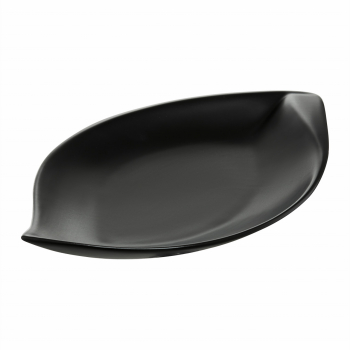 Platou adanc 27x15.5cm portelan negru AMBITION Salsa 
