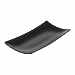 Platou servire 18x9cm portelan negru AMBITION Salsa 