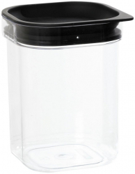 Recipient depozitare cu capac negru 0.6L PLAST TEAM Hamburg 