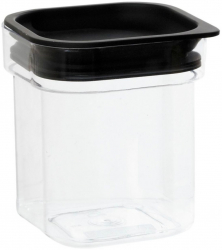 Recipient depozitare cu capac negru 1.6L PLAST TEAM Hamburg 