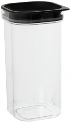 Recipient depozitare cu capac negru 2.5L PLAST TEAM Hamburg 