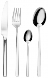 Set tacamuri inox 24 piese 6 persoane argintiu AMBITION Como 