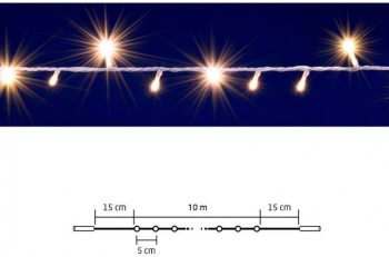 Perdea luminoasa Decorativa 200 led lungime 10 m lumina alb cald