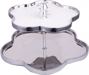 Tava fructe cu doua nivele TRENDY and rsquo S aspect satinat 20X 20X2 5CM 