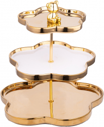 Tava fructe cu trei nivele TRENDY and rsquo S gold 30X15.5X20 CM 