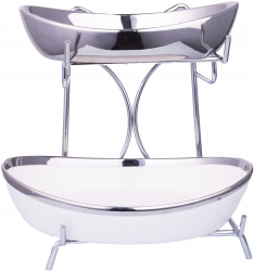 Tava fructe-gustari TRENDY and rsquo S cu doua nivele aspect satinat 